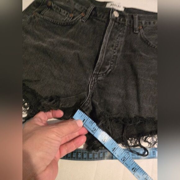 Agolde Parker Cutout Short in Black Size 37 - Picture 7 of 11